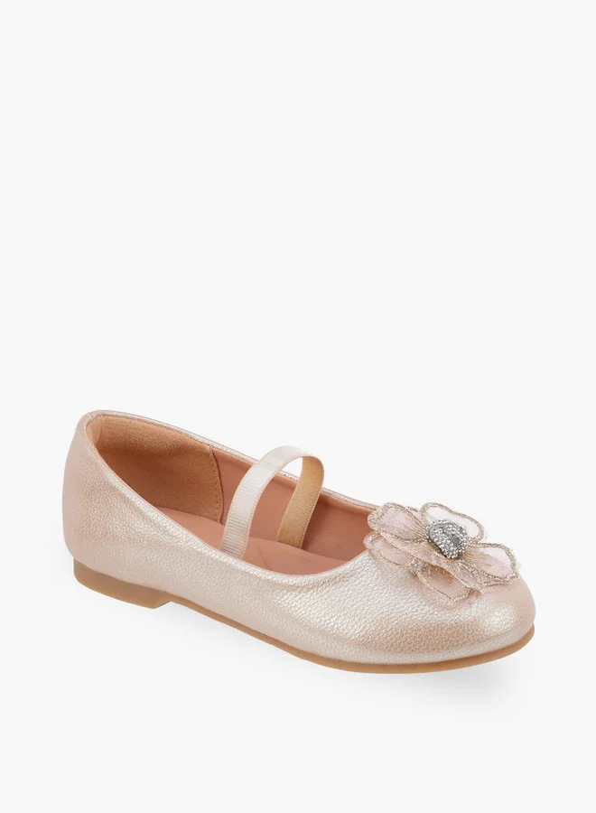 سيليست Girls Hook & Loop Ballerina Shoes Ramadan Collection